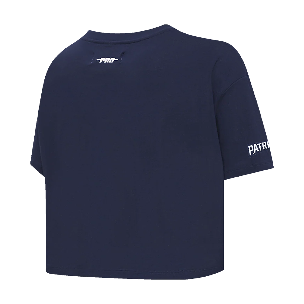 NFL NEW ENGLAND PATRIOTS SCRIPT TAIL WOMEN'S SJ BOXY TEE (MIDNIGHT NAVY) - Image 6