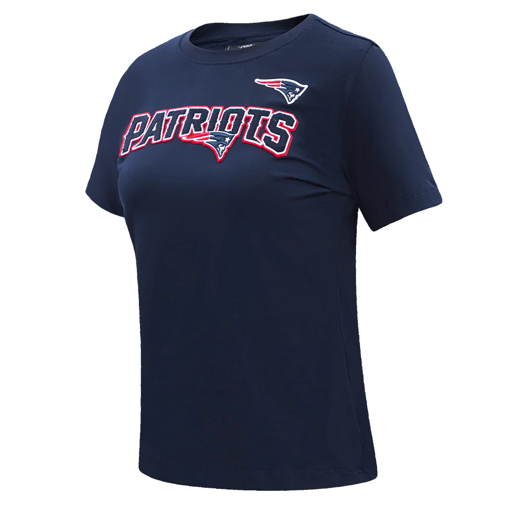 NFL NEW ENGLAND PATRIOTS CLASSIC SHORT SLEEVE WOMEN'S SINGLE JERSEY SLIM FIT TEE (MIDNIGHT NAVY) - Image 2