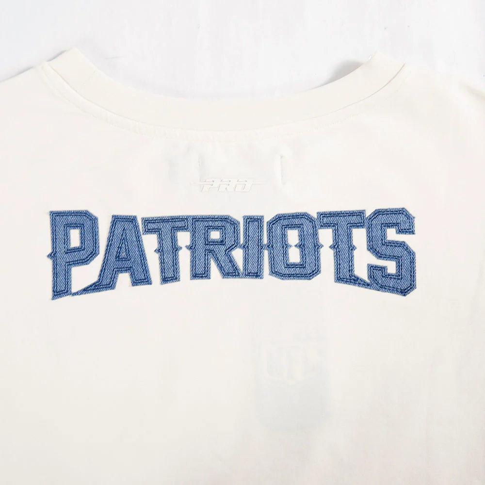 NFL NEW ENGLAND PATRIOTS VARSITY BLUES WOMEN'S SJ BOXY TEE (LINEN) - Image 9