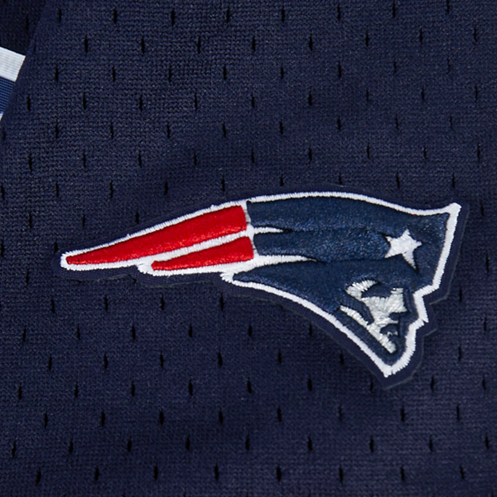 NFL NEW ENGLAND PATRIOTS CLASSIC BIG BOY'S MESH BUTTON DOWN SHIRT (MIDNIGHT NAVY/RED) - Image 6