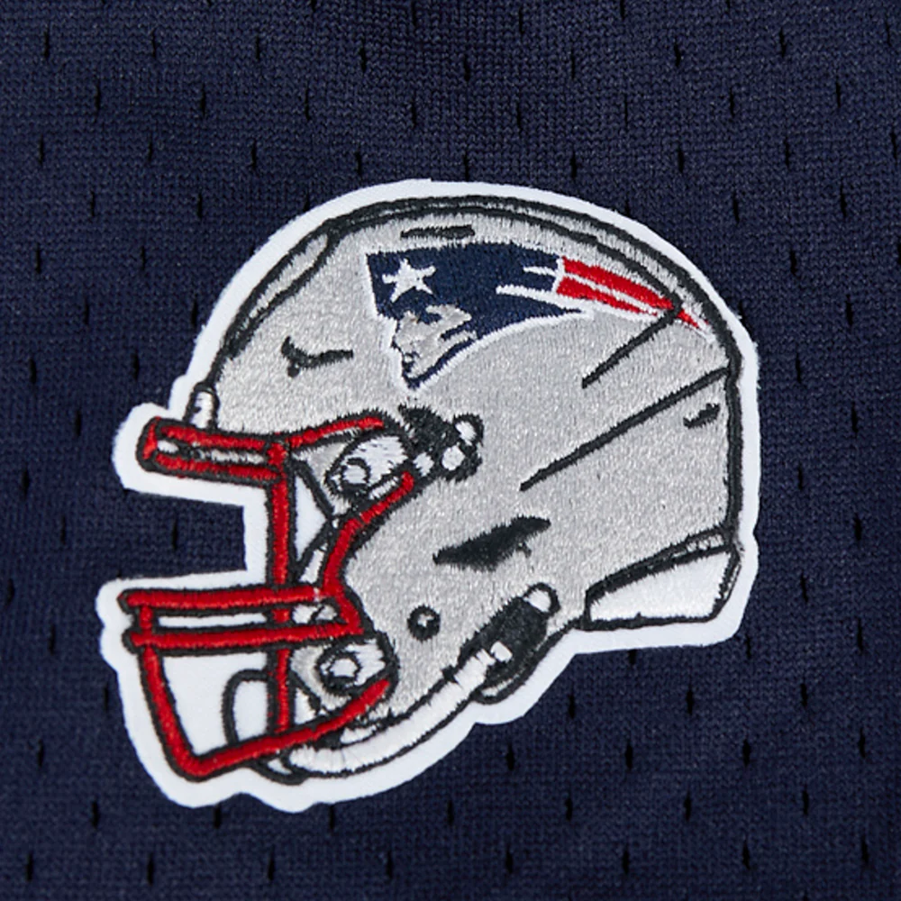 NFL NEW ENGLAND PATRIOTS CLASSIC BIG BOY'S MESH BUTTON DOWN SHIRT (MIDNIGHT NAVY/RED) - Image 7