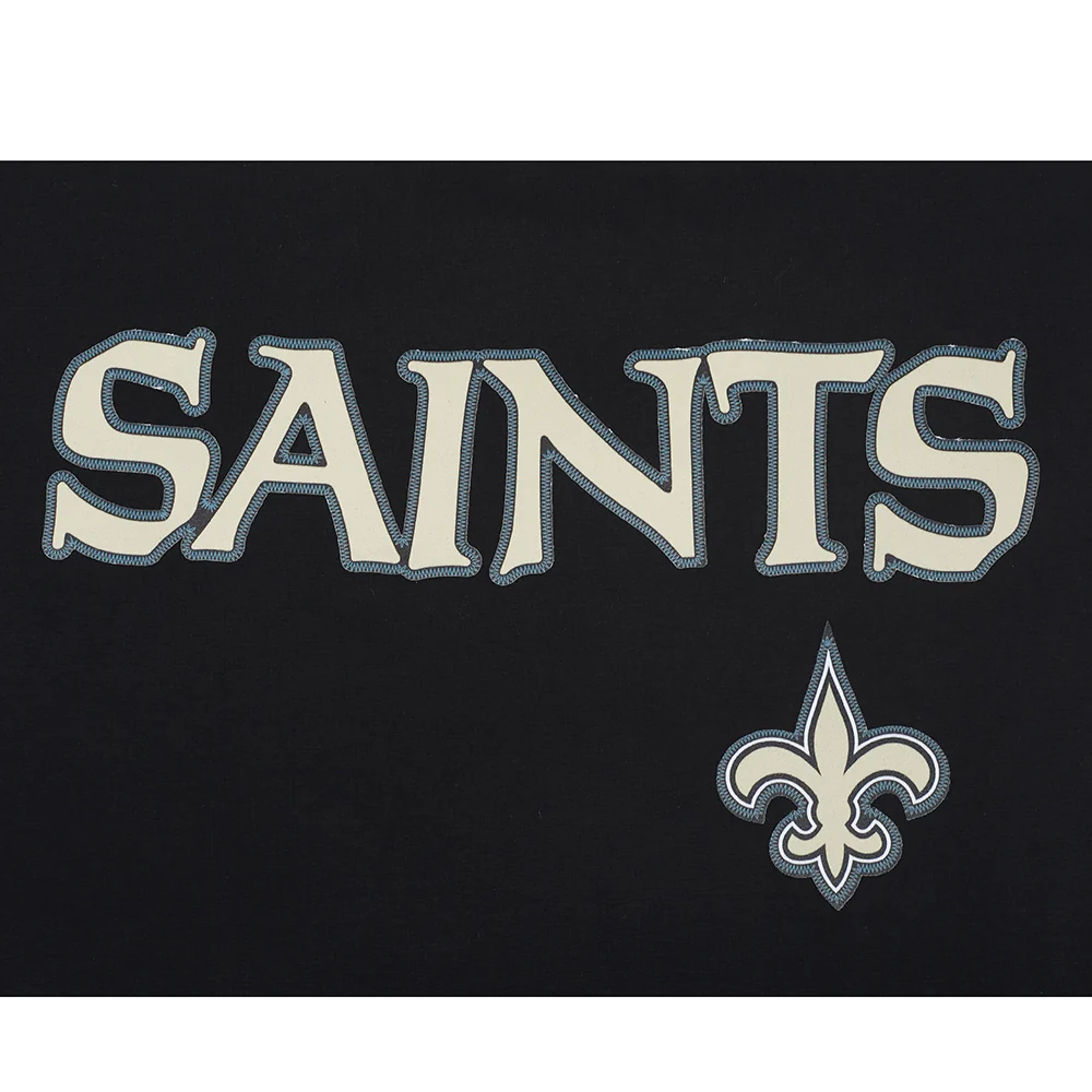 NFL NEW ORLEANS SAINTS CLASSIC MESH STRIPED MEN'S TEE (BLACK) - Image 13
