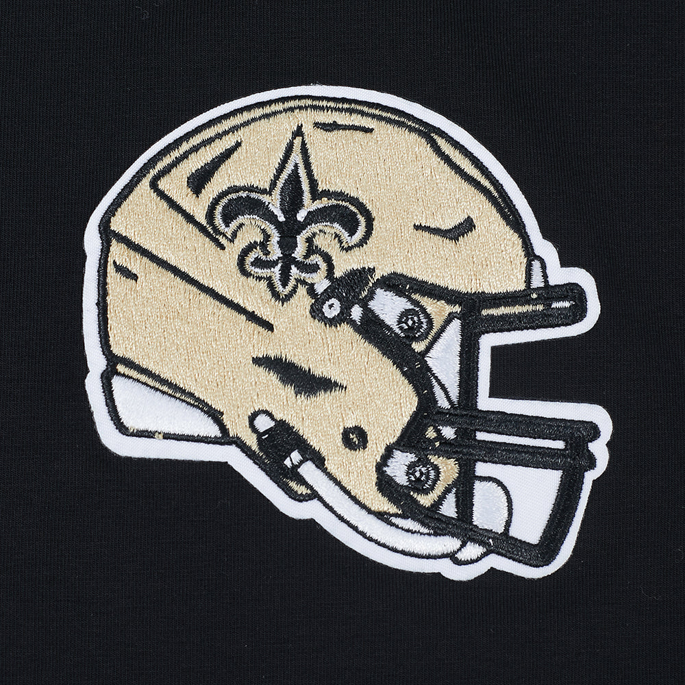 NFL NEW ORLEANS SAINTS CLASSIC MESH STRIPED MEN'S TEE (BLACK) - Image 5