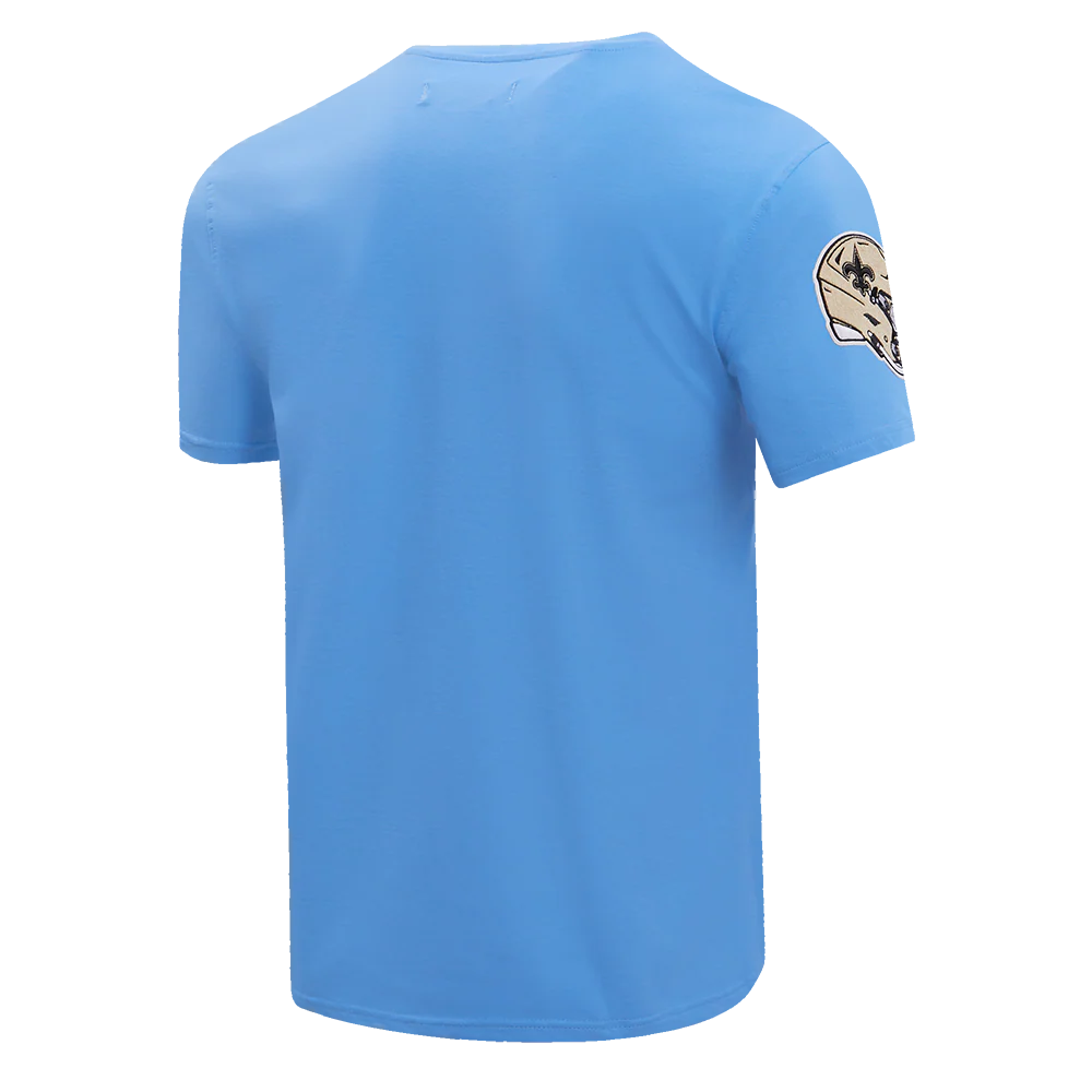 NFL NEW ORLEANS SAINTS CLASSIC CHENILLE SINGLE JERSEY TEE (UNIVERSITY BLUE) - Image 3