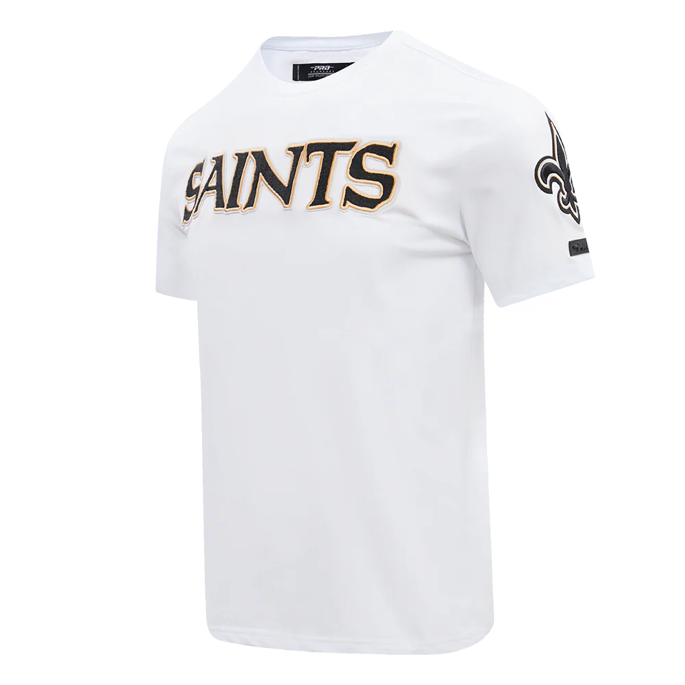 NFL NEW ORLEANS SAINTS CLASSIC CHENILLE SINGLE JERSEY TEE (WHITE) - Image 2