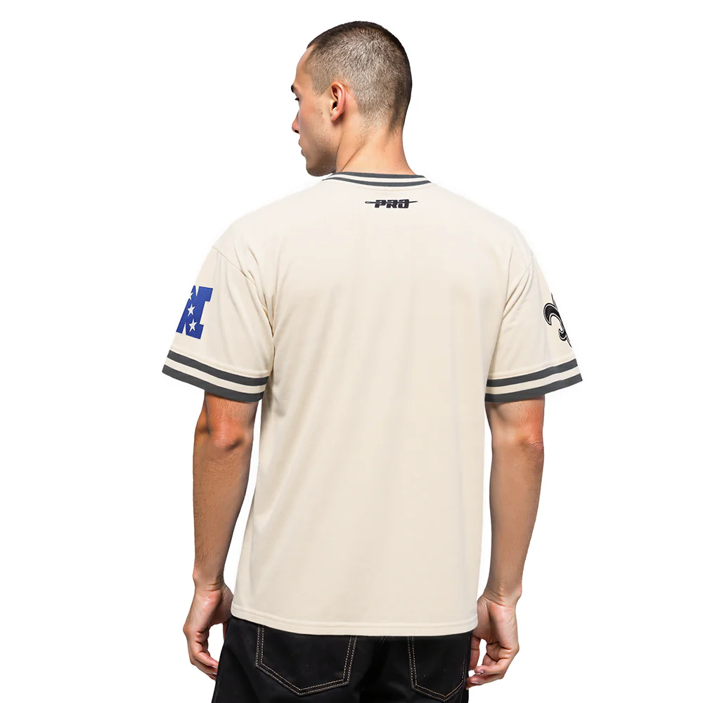 NFL NEW ORLEANS SAINTS RETRO CLASSIC MEN'S TEE (EGGSHELL/ BLACK) - Image 2