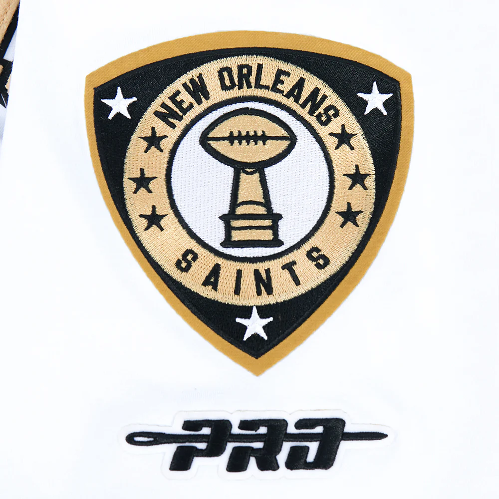 NFL NEW ORLEANS SAINTS LETTERMAN MEN'S S/S TEE (WHITE) - Image 5