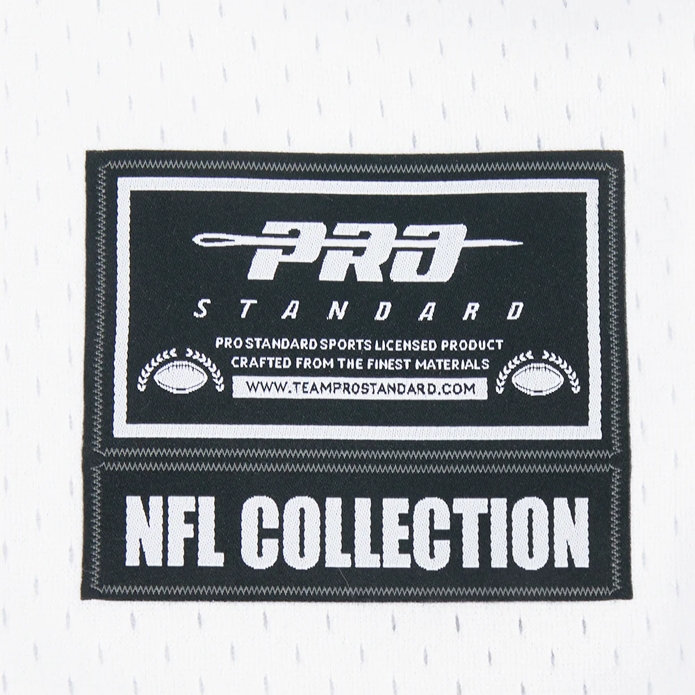 NFL NEW ORLEANS SAINTS LETTERMAN MEN'S BUTTON DOWN MESH TOP (WHITE/BLACK/WHITE) - Image 7