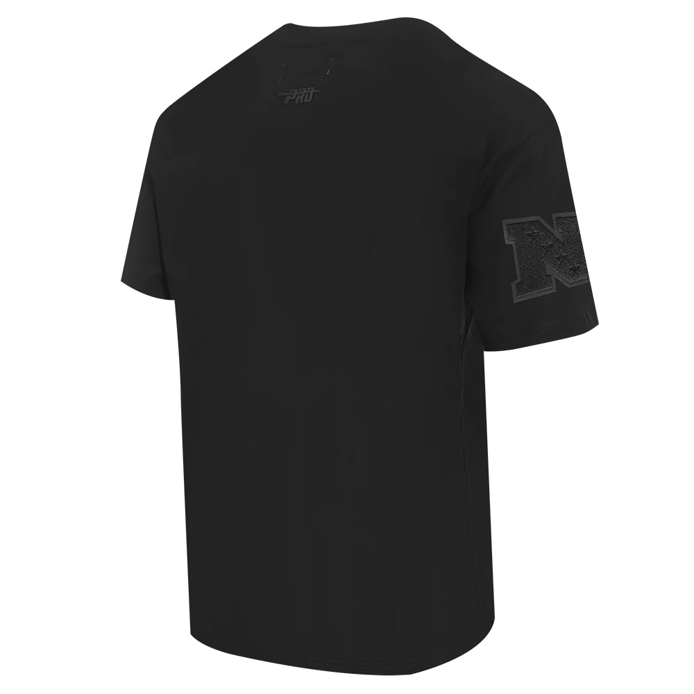 NFL NEW ORLEANS SAINTS NEUTRAL MEN'S COTTON JERSEY DROP SHOULDER TEE (BLACK) - Image 4
