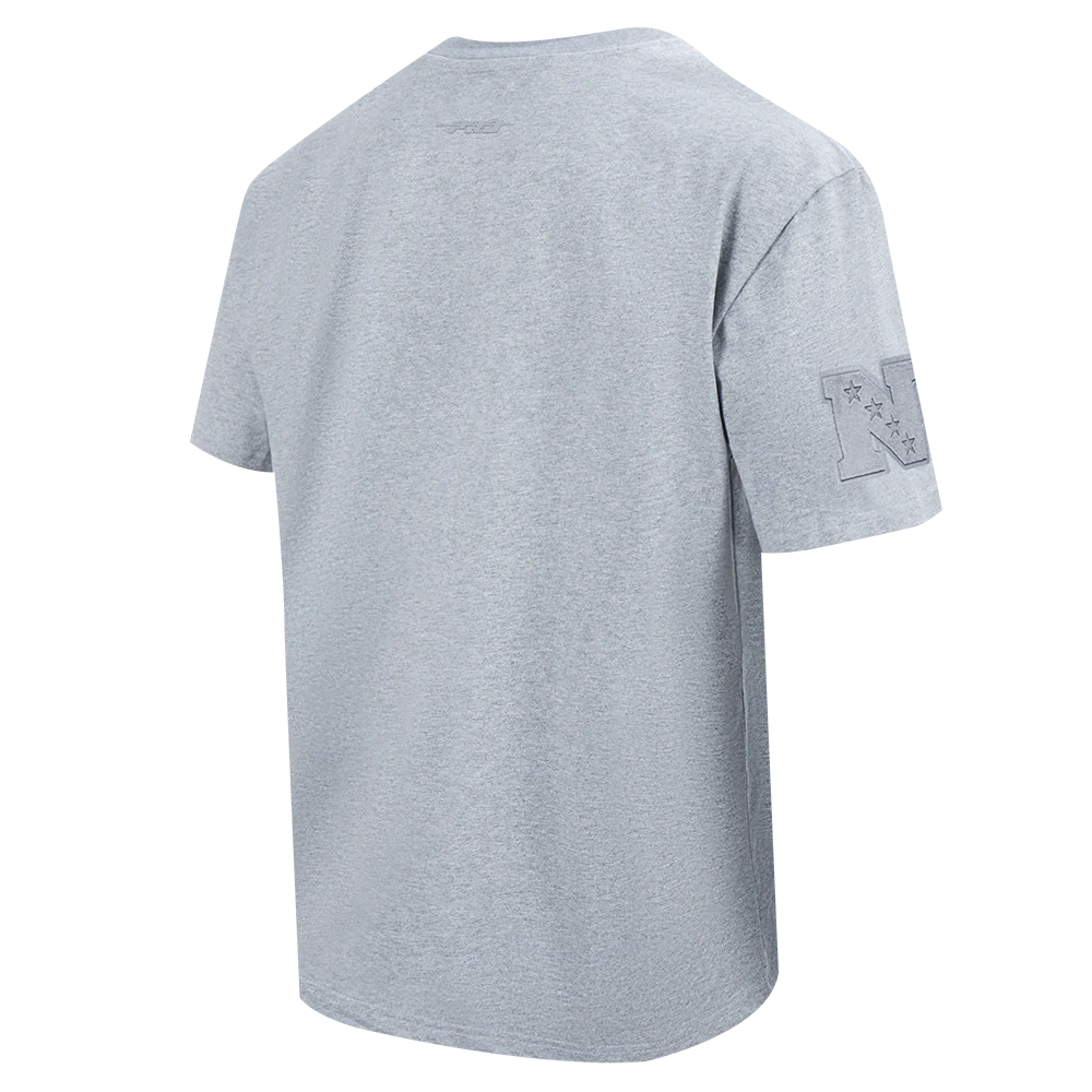 NFL NEW ORLEANS SAINTS NEUTRAL MEN'S COTTON JERSEY DROP SHOULDER TEE (DARK HEATHER GRAY) - Image 4