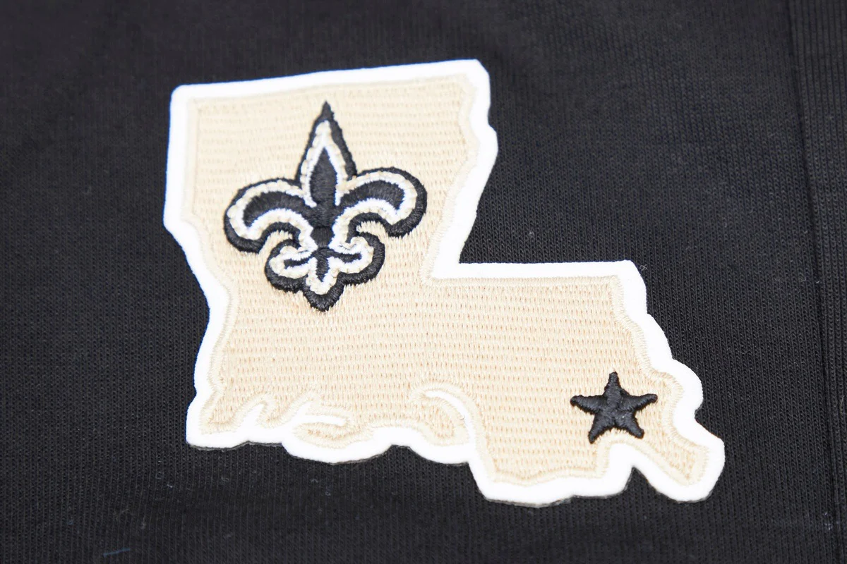 NFL NEW ORLEANS SAINTS CLASSIC CHENILLE MEN'S JOGGER (BLACK) - Image 6