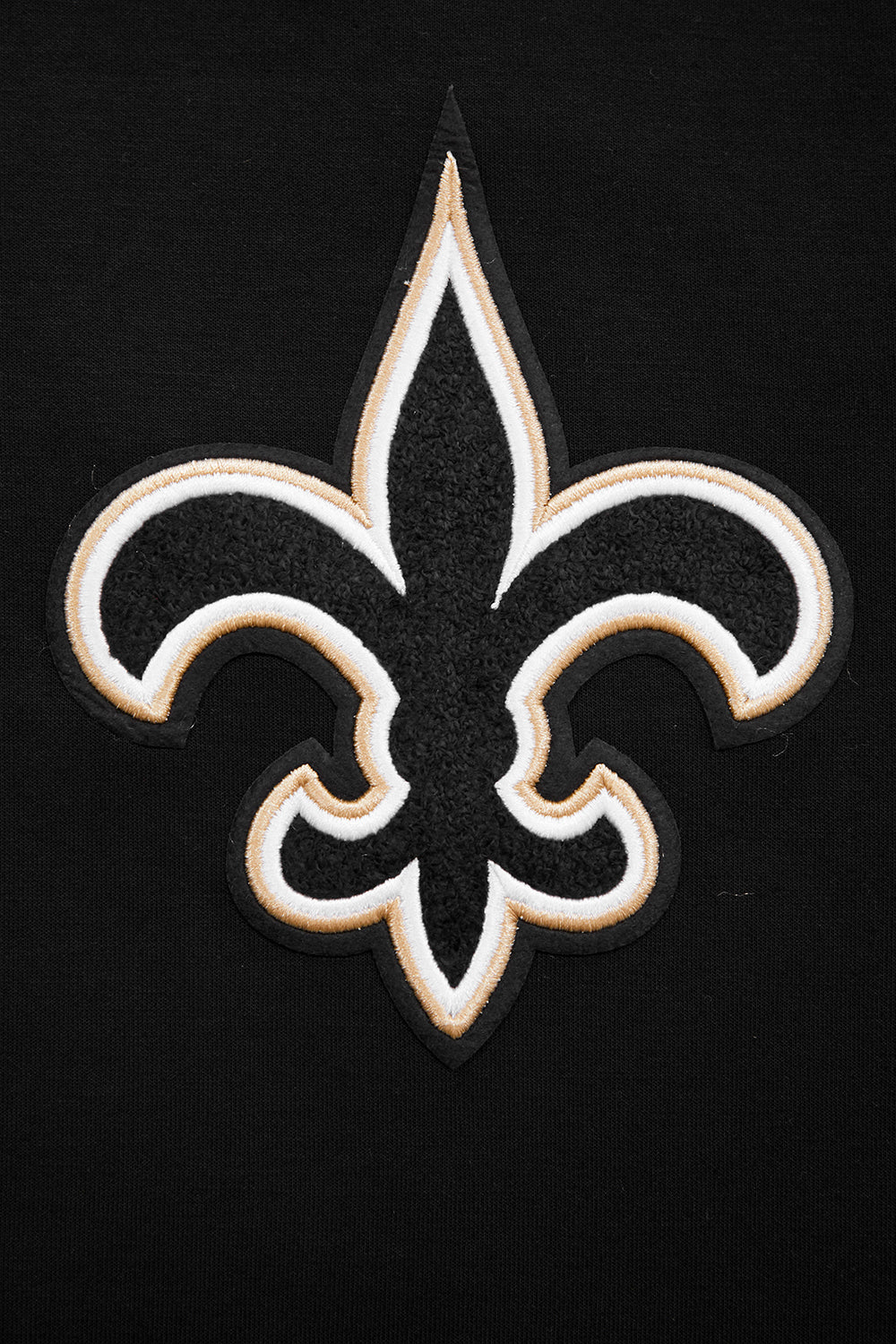 NFL NEW ORLEANS SAINTS CLASSIC CHENILLE MEN'S DK FZ HOODIE (BLACK) - Image 6