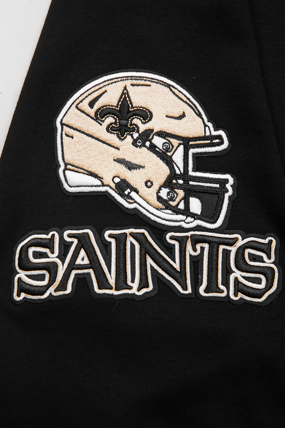 NFL NEW ORLEANS SAINTS CLASSIC CHENILLE MEN'S DK FZ HOODIE (BLACK) - Image 7