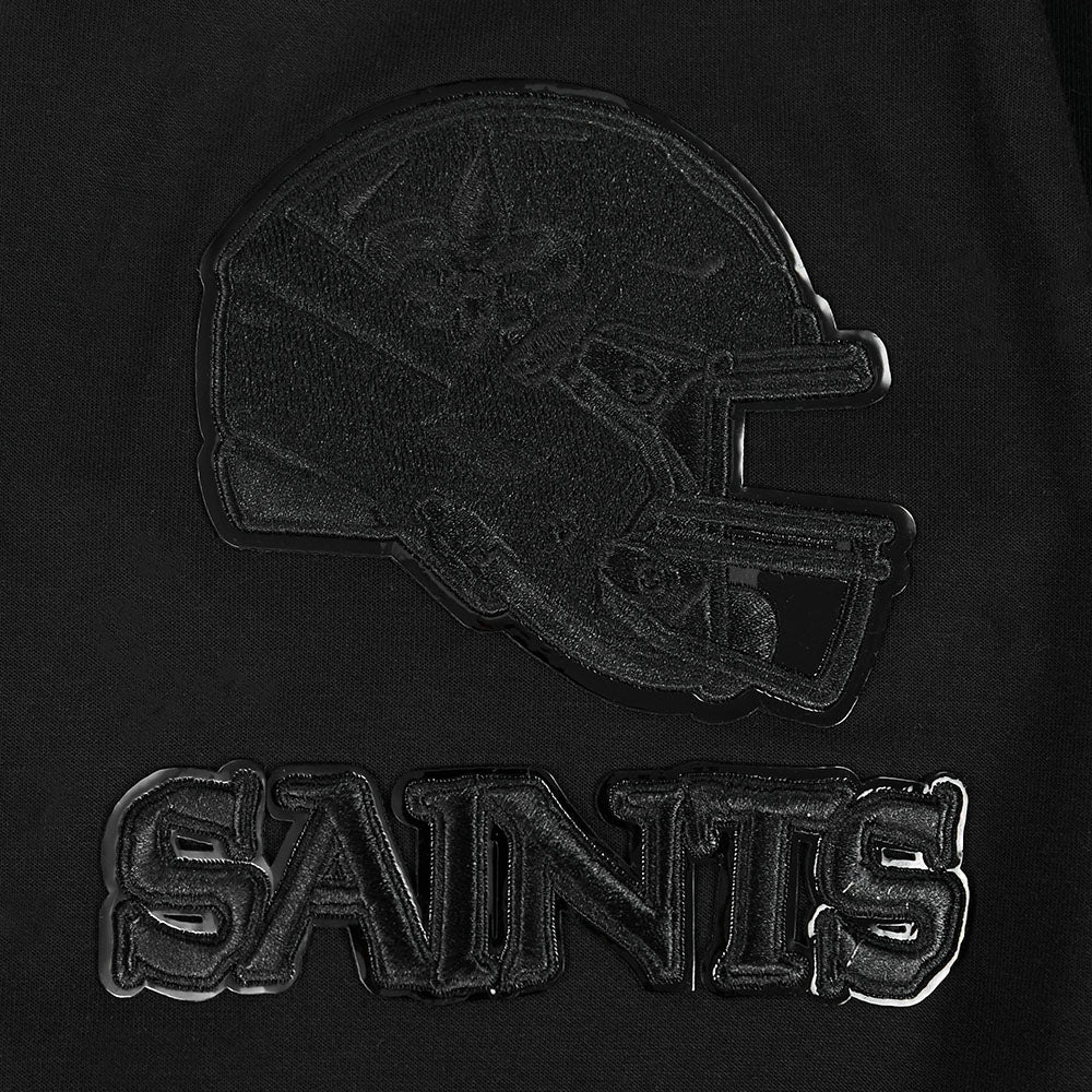 NFL NEW ORLEANS SAINTS TRIPLE BLACK MEN'S DK FZ HOODIE (TRIPLE BLACK) - Image 13