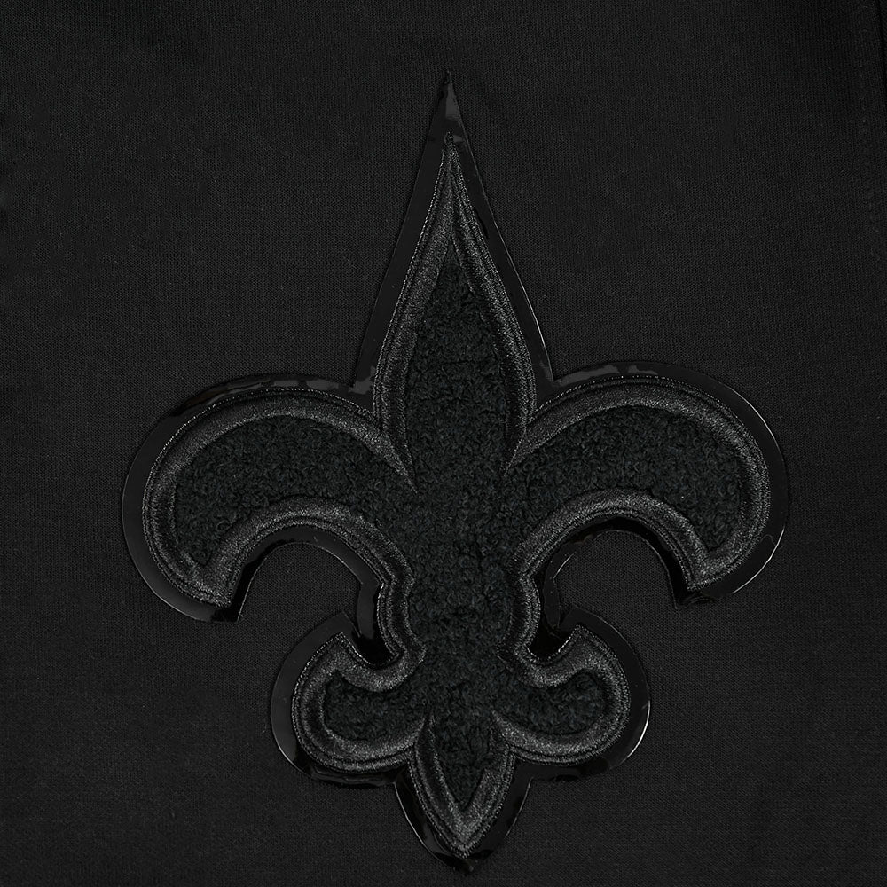 NFL NEW ORLEANS SAINTS TRIPLE BLACK MEN'S DK FZ HOODIE (TRIPLE BLACK) - Image 7