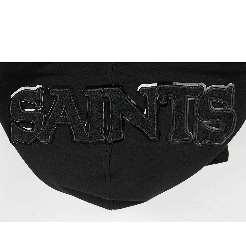 NFL NEW ORLEANS SAINTS TRIPLE BLACK MEN'S DK FZ HOODIE (TRIPLE BLACK) - Image 8