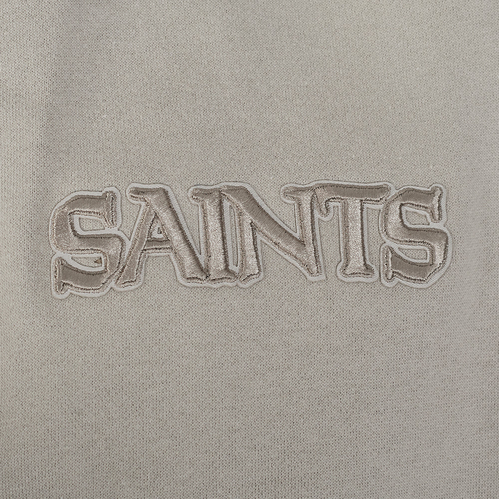 NFL NEW ORLEANS SAINTS NEUTRAL MEN'S DROP SHOULDER FLC CREWNECK (TAUPE) - Image 5
