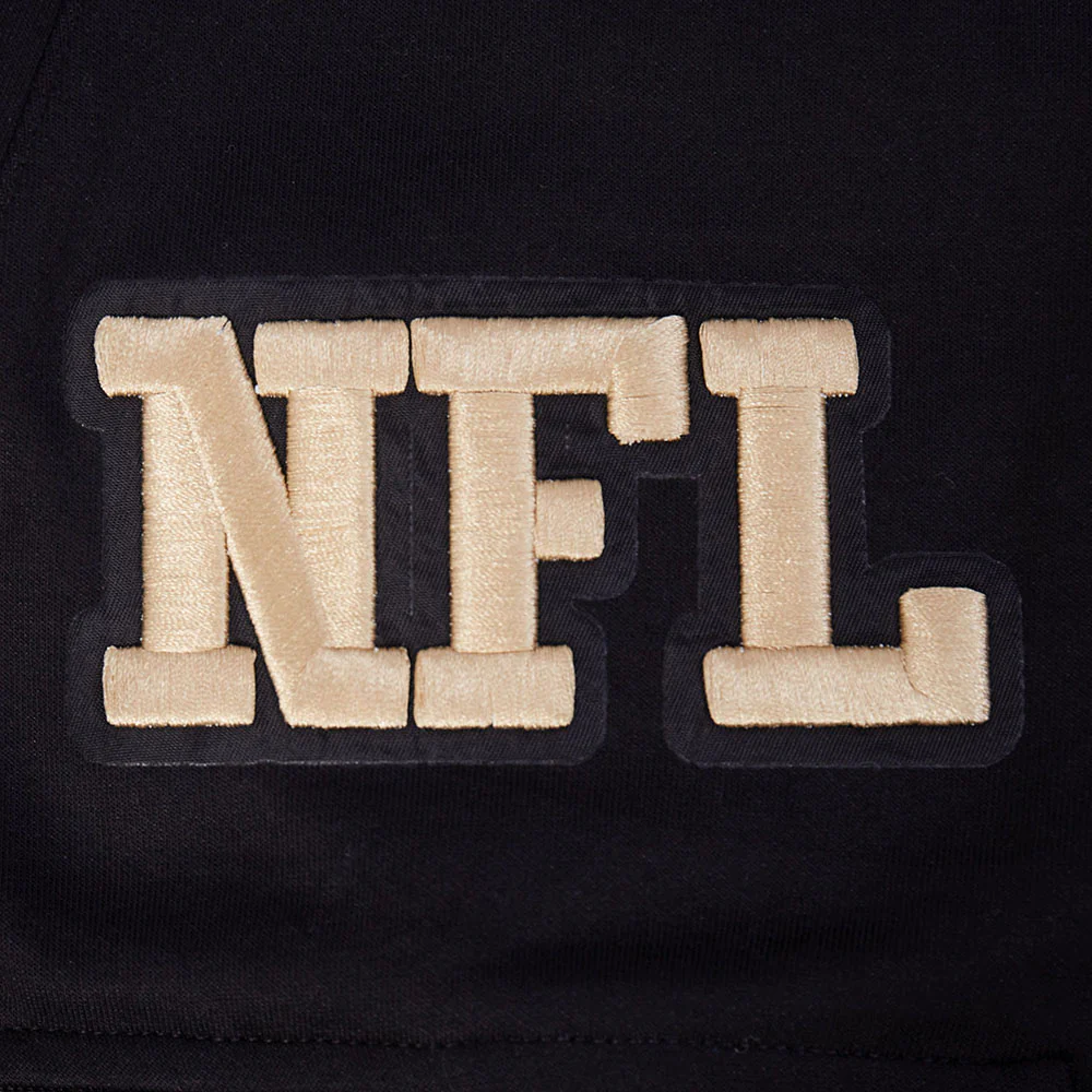 NFL NEW ORLEANS SAINTS PRO GAME DAY MEN'S DBL KNIT JACKET (BLACK/SILVER/WHITE) - Image 15