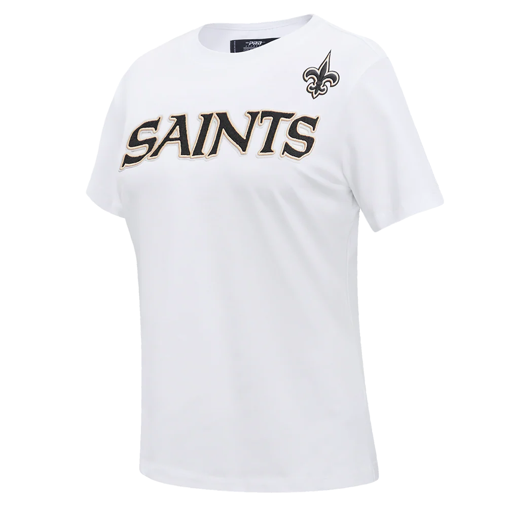 NFL NEW ORLEANS SAINTS CLASSIC SINGLE JERSEY SLIM FIT TEE (WHITE) - Image 2