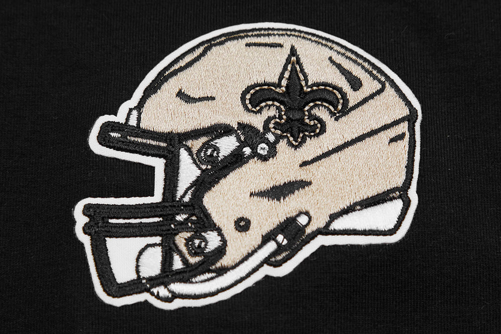 NFL NEW ORLEANS SAINTS CLASSIC WOMEN'S SINGLE JERSEY BOXY TEE (BLACK) - Image 6