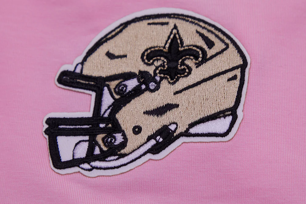 NFL NEW ORLEANS SAINTS CLASSIC SINGLE JERSEY BOXY TEE (PINK) - Image 6