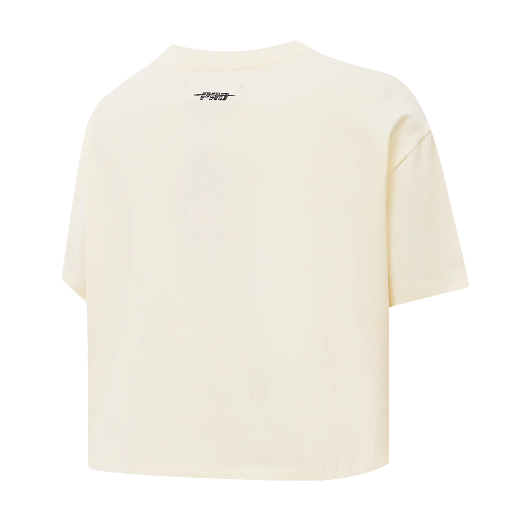 NFL NEW ORLEANS SAINTS RETRO CLASSIC WOMEN'S BOXY TEE (EGGSHELL) - Image 4