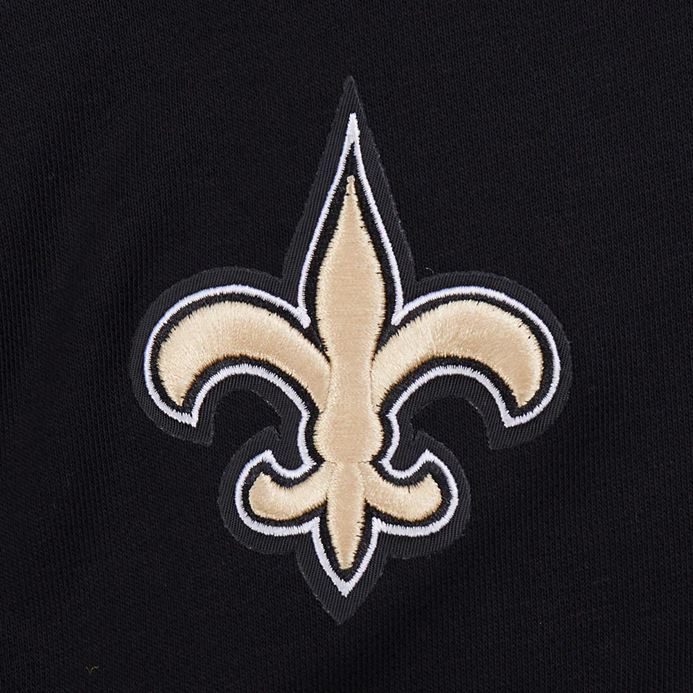 NFL NEW ORLEANS SAINTS WINGSPAN WOMEN'S FLC CREWNECK (BLACK) - Image 9