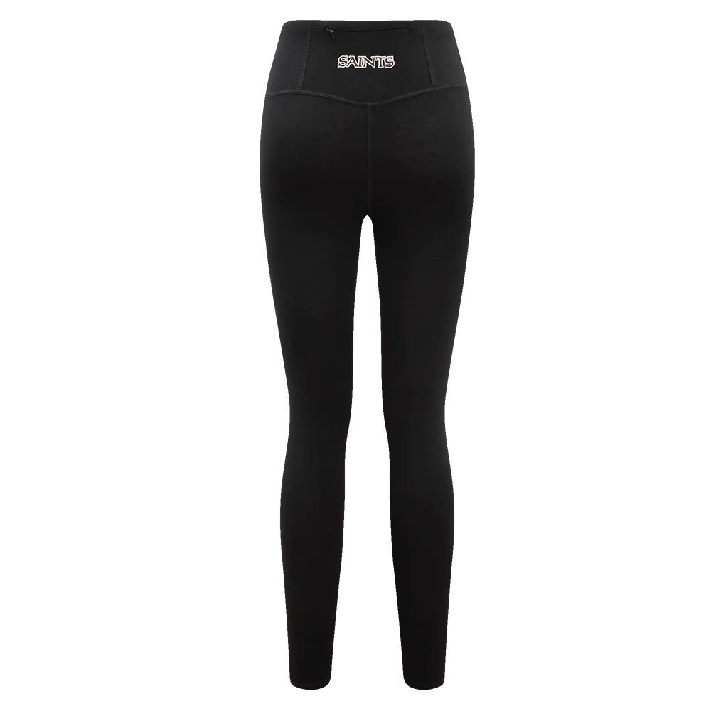 NFL NEW ORLEANS SAINTS CLASSIC WOMEN'S JERSEY LEGGING (BLACK) - Image 4