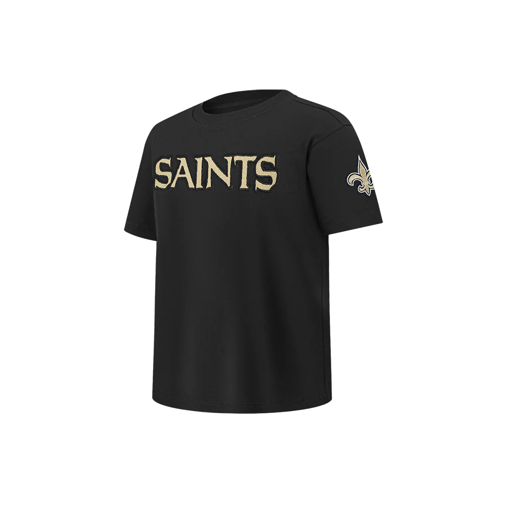 NFL NEW ORLEANS SAINTS CLASSIC LITTLE BOY'S SS TEE (BLACK) - Image 2