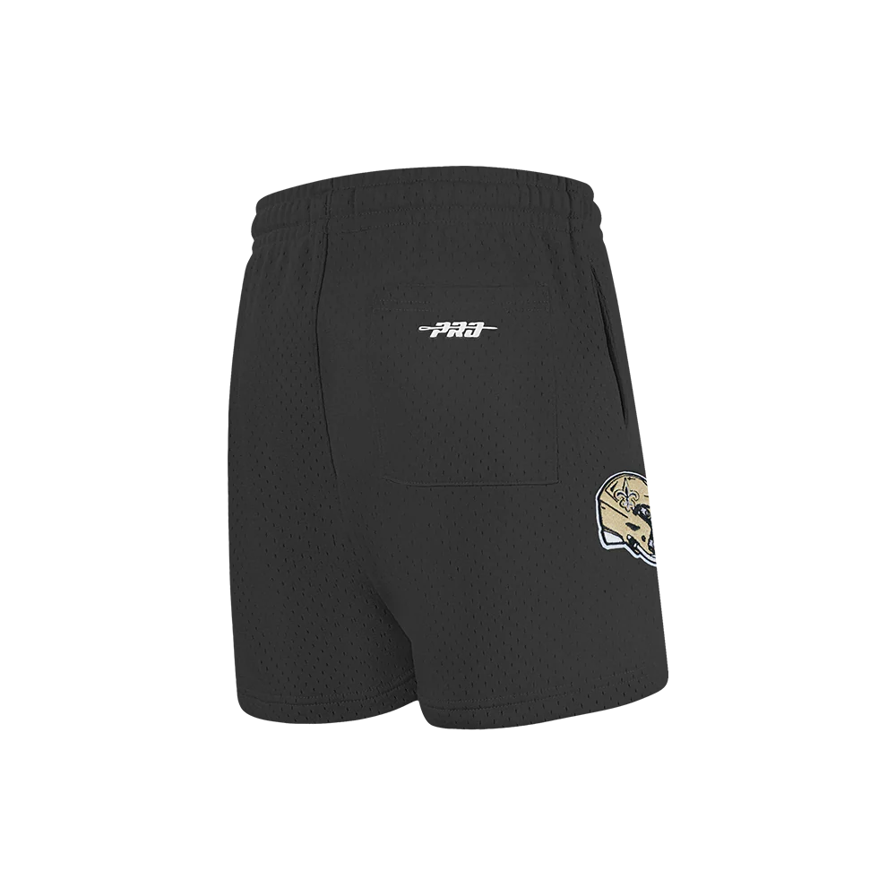 NFL NEW ORLEANS SAINTS CLASSIC LITTLE BOY'S MESH SHORT (BLACK) - Image 5