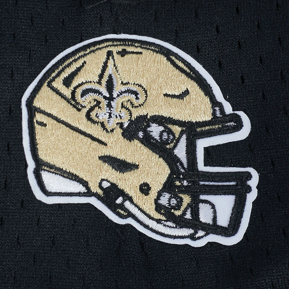 NFL NEW ORLEANS SAINTS CLASSIC LITTLE BOY'S MESH SHORT (BLACK) - Image 9