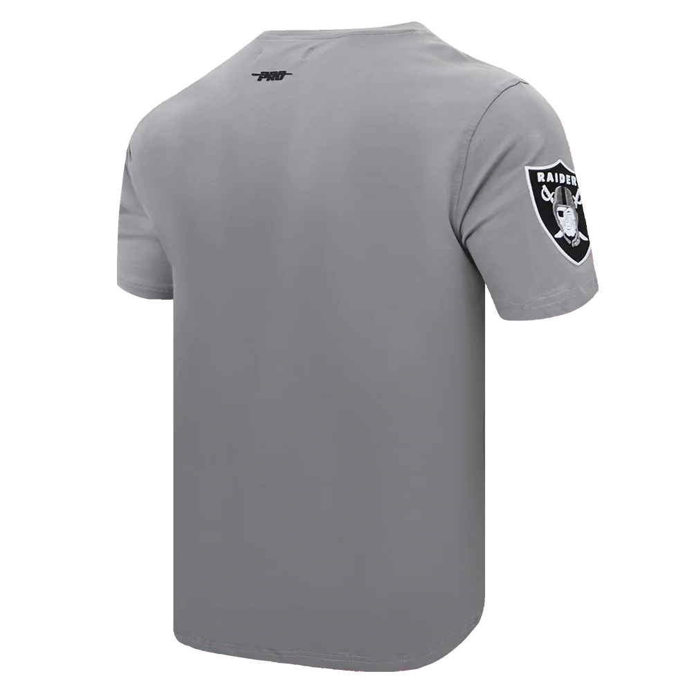 NFL LAS VEGAS RAIDERS SCRIPT TAIL MEN'S TEE (GRAY) - Image 3