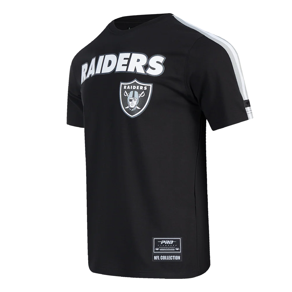NFL LAS VEGAS RAIDERS CLASSIC MEN'S MESH TAPING SHIRT (BLACK/GRAY) - Image 2