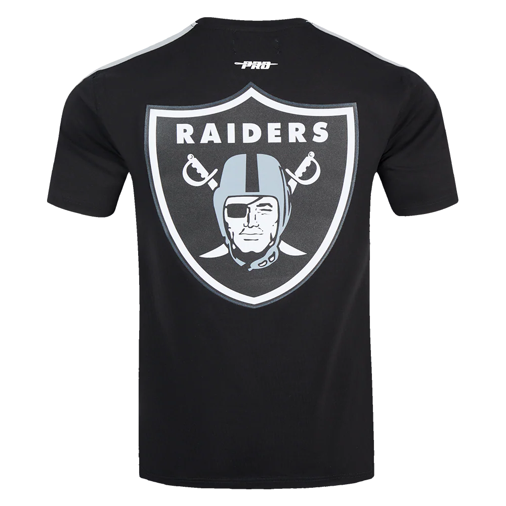 NFL LAS VEGAS RAIDERS CLASSIC MEN'S MESH TAPING SHIRT (BLACK/GRAY) - Image 3