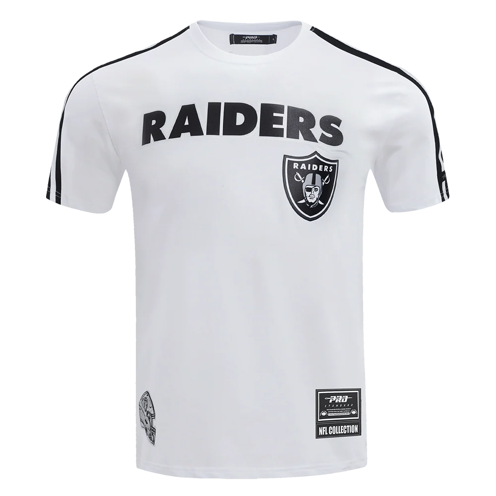 NFL LAS VEGAS RAIDERS CLASSIC MEN'S MESH TAPING SHIRT (WHITE/BLACK)