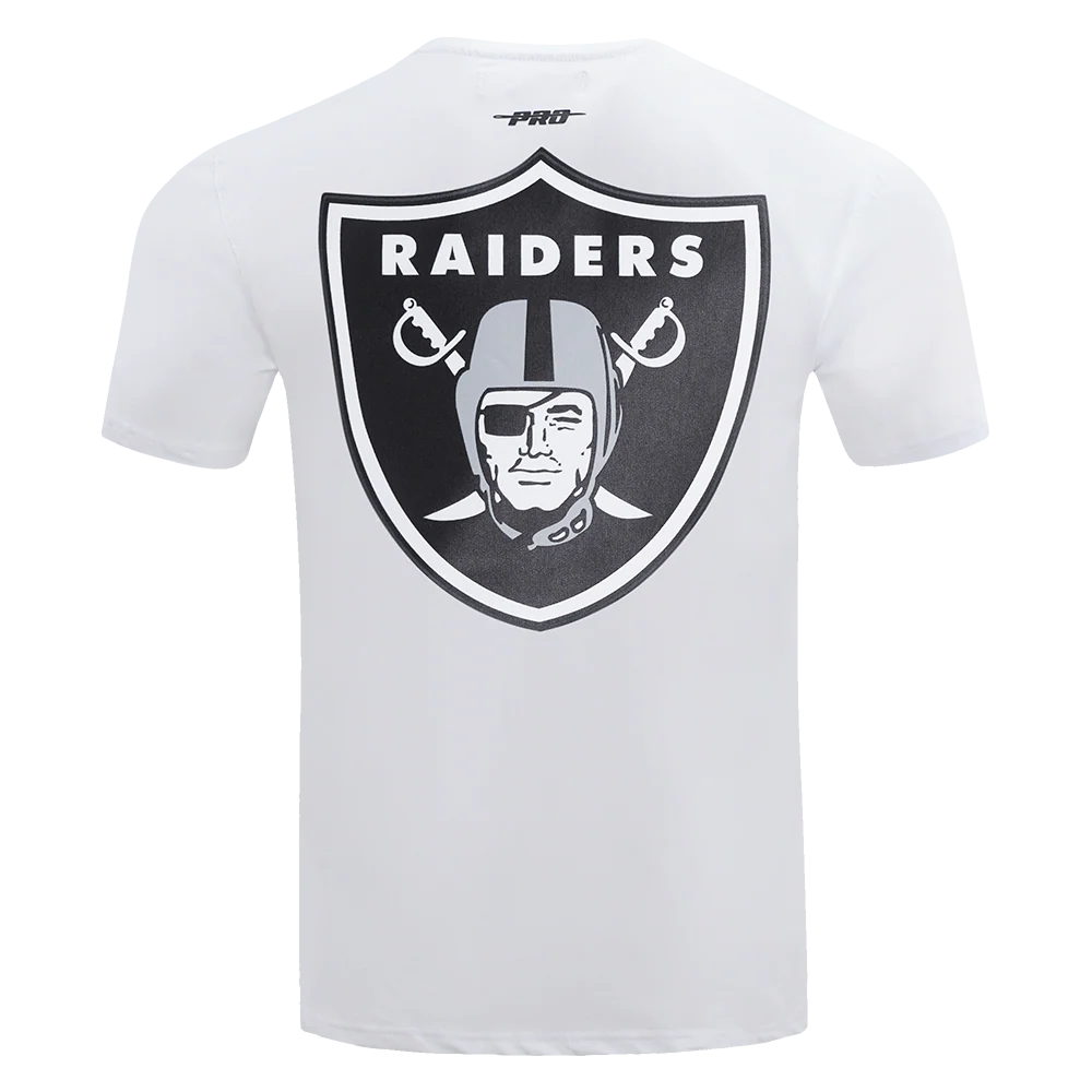NFL LAS VEGAS RAIDERS CLASSIC MEN'S MESH TAPING SHIRT (WHITE/BLACK) - Image 3