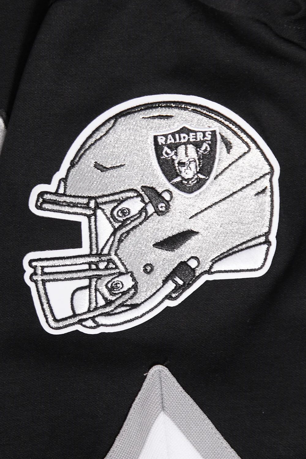 NFL LAS VEGAS RAIDERS CLASSIC MEN'S WARM UP JACKET (BLACK/GRAY) - Image 7