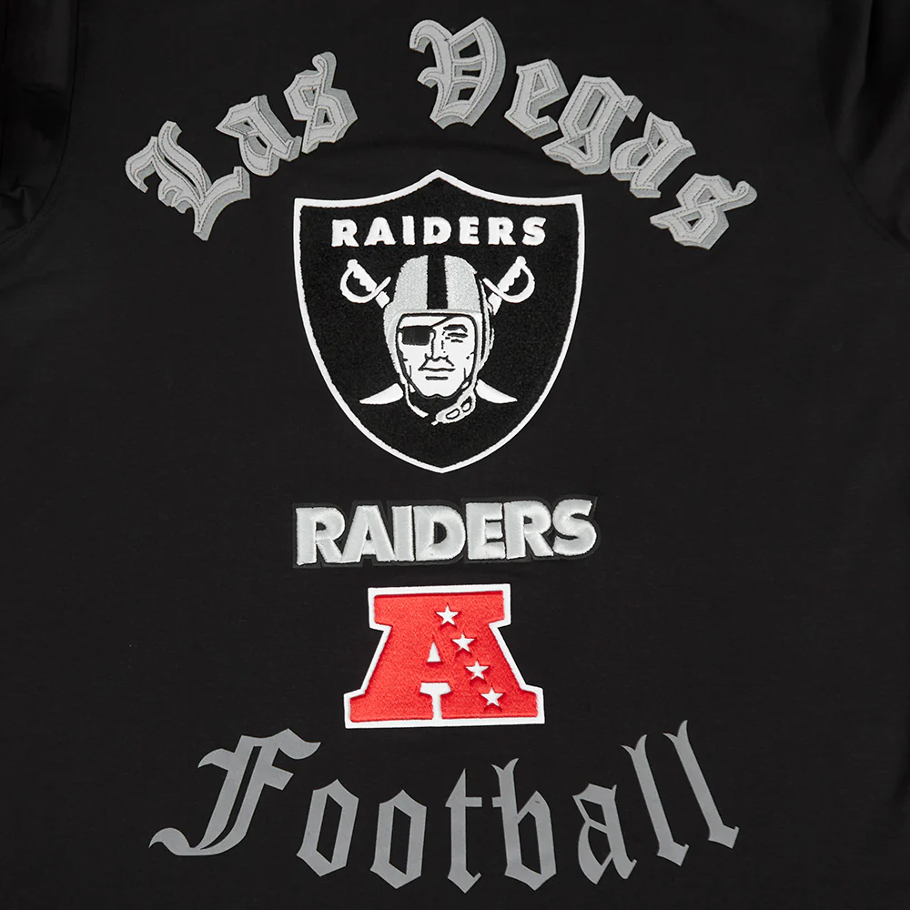 NFL LAS VEGAS RAIDERS OLD ENGLISH MEN'S TEE (BLACK) - Image 6