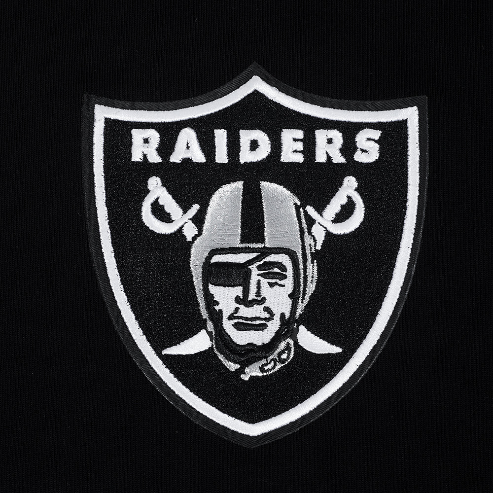 NFL LAS VEGAS RAIDERS WINGSPAN MEN'S COTTON JERSEY DROP SHOULDER TEE (BLACK) - Image 8