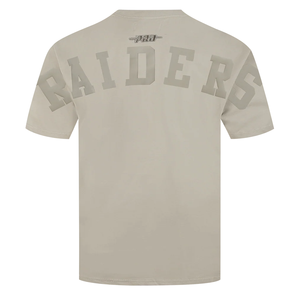 NFL LAS VEGAS RAIDERS WINGSPAN MEN'S COTTON JERSEY DROP SHOULDER TEE (TAUPE) - Image 5
