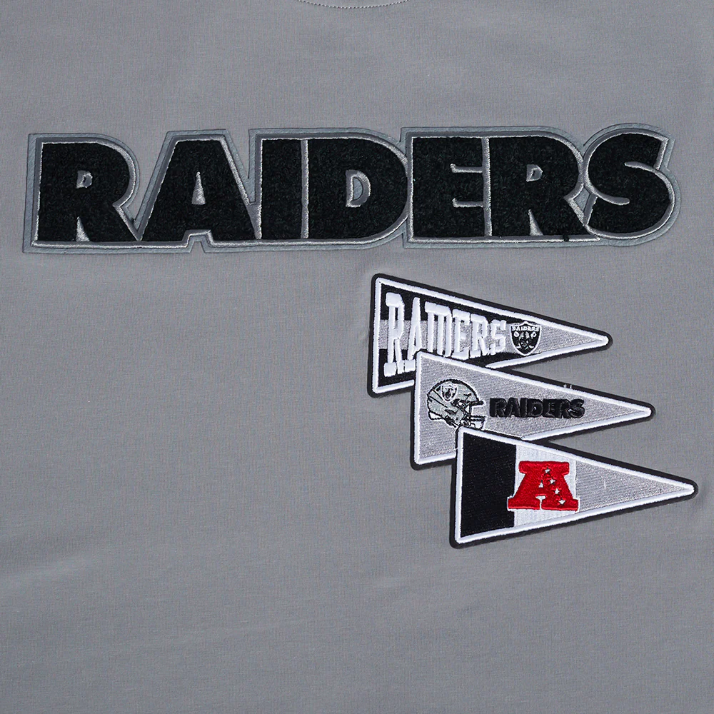NFL LAS VEGAS RAIDERS TEAM PENNANTS MEN'S WORDMARK TEE (GRAY) - Image 5