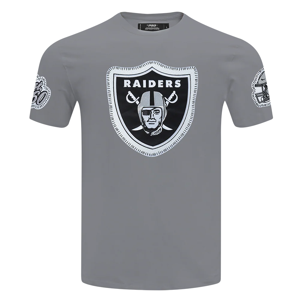 NFL LAS VEGAS RAIDERS DIY PICK STITCH MEN'S SINGLE JERSEY TEE (GRAY)