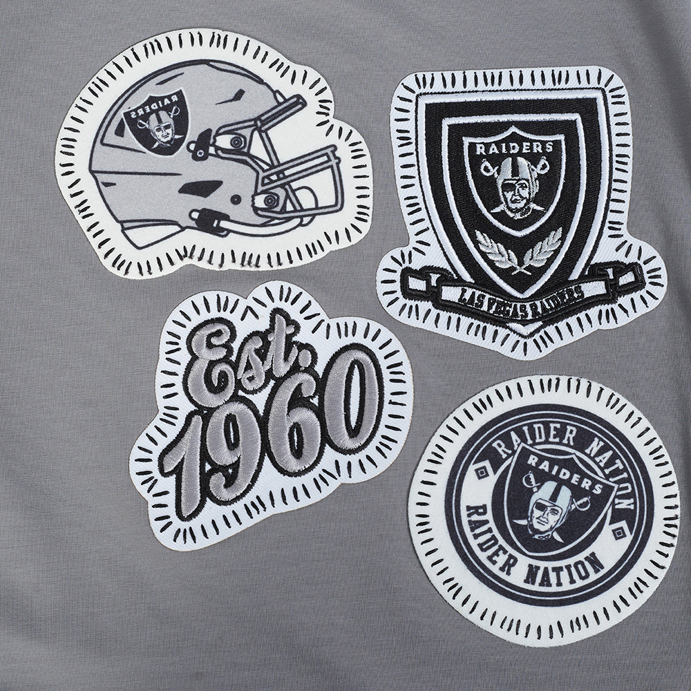 NFL LAS VEGAS RAIDERS DIY PICK STITCH MEN'S SINGLE JERSEY TEE (GRAY) - Image 8
