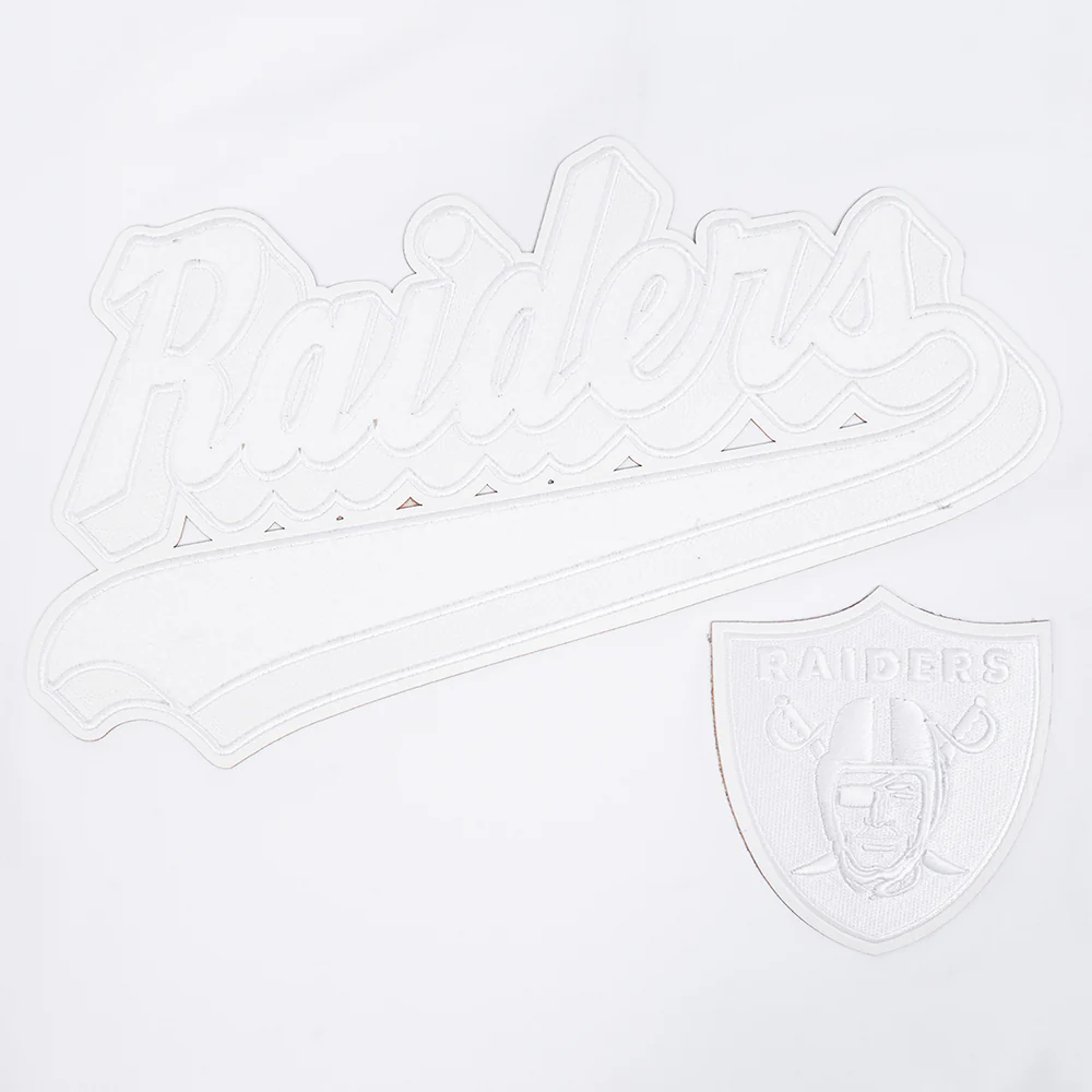NFL LAS VEGAS RAIDERS WHITE OUT MEN'S SINGLE JERSEY TEE (WHITE) - Image 5