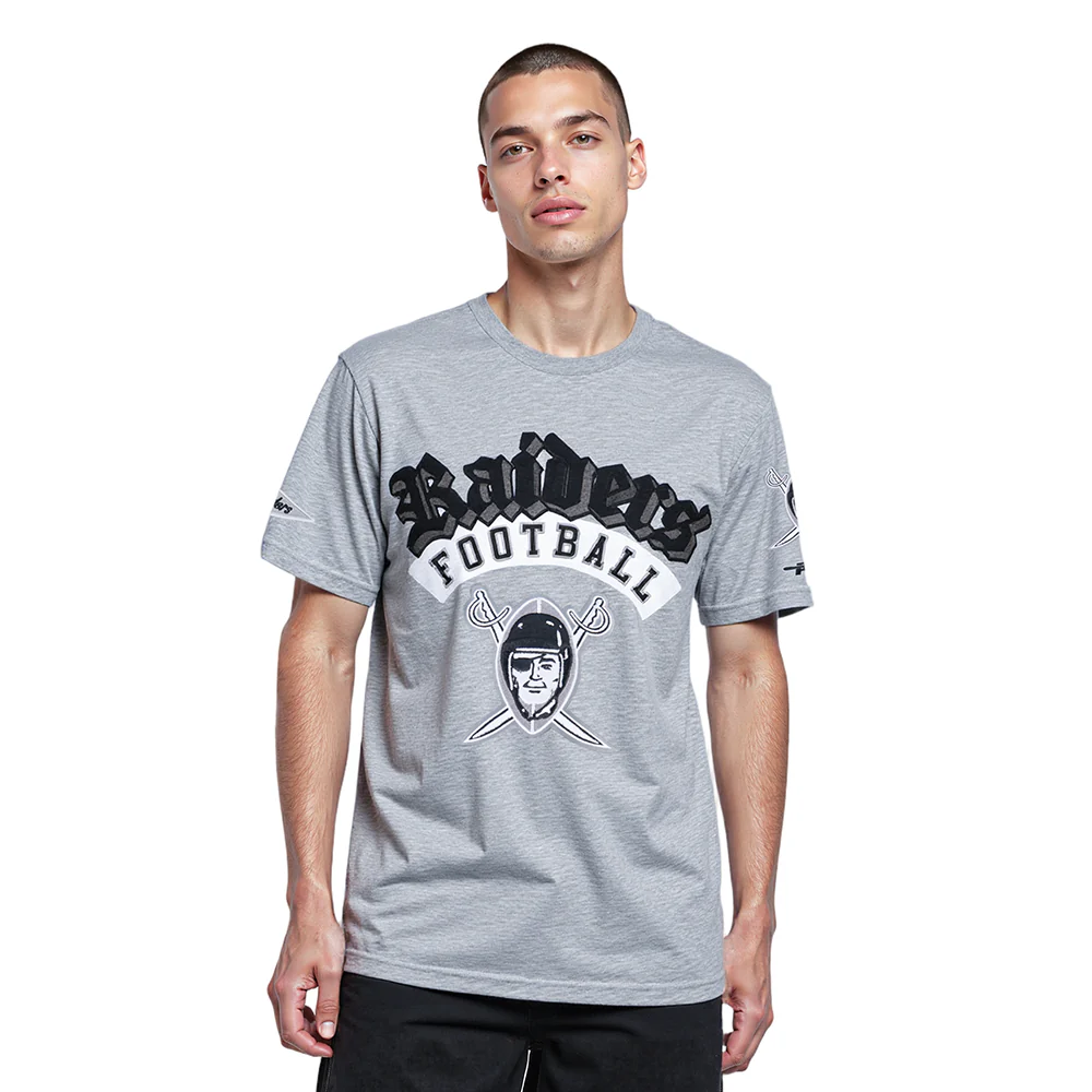 NFL LAS VEGAS RAIDERS BEST OF MEN'S CJ DROP SHOULDER TEE (DARK HEATHER GRAY) - Image 2