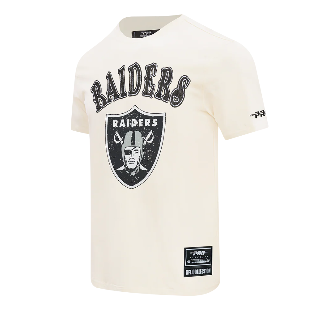 NFL LAS VEGAS RAIDERS REBEL ATHLETICS STACKED LOGO MEN'S SJ TEE (EGGSHELL) - Image 12