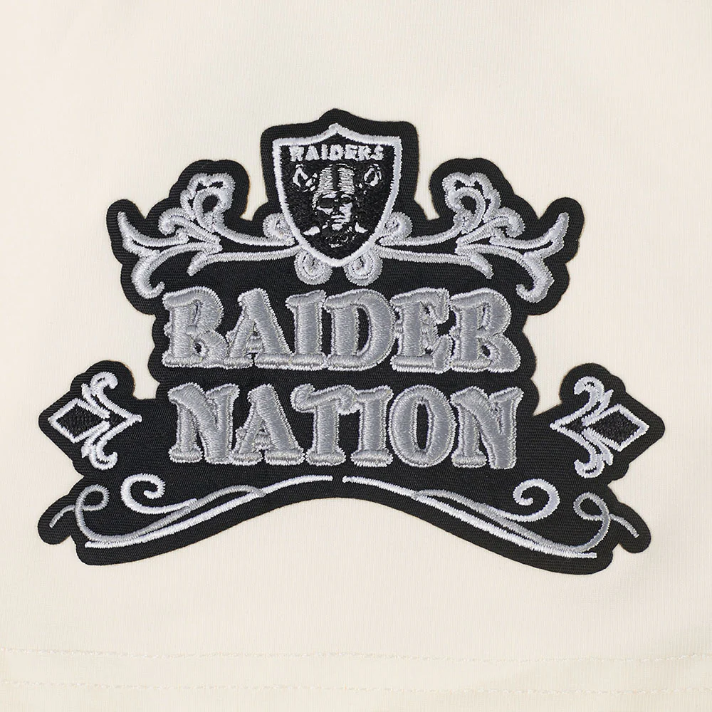 NFL LAS VEGAS RAIDERS REBEL ATHLETICS STACKED LOGO MEN'S SJ TEE (EGGSHELL) - Image 9