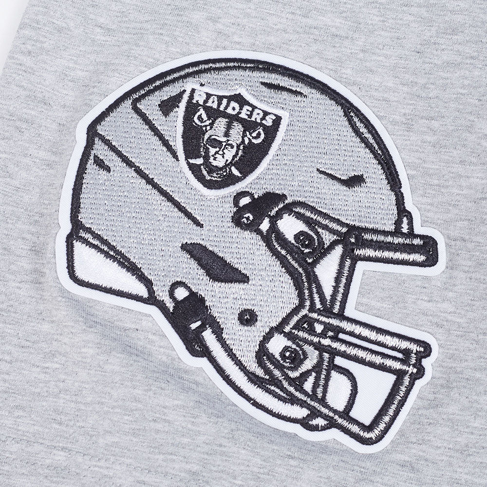 NFL LAS VEGAS RAIDERS TEAM BADGE MEN'S WM SJ TEE (HEATHER GREY) - Image 6