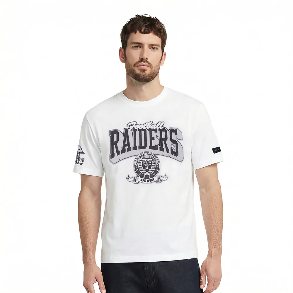 NFL LAS VEGAS RAIDERS TEAM BADGE MEN'S WM SJ TEE (WHITE)