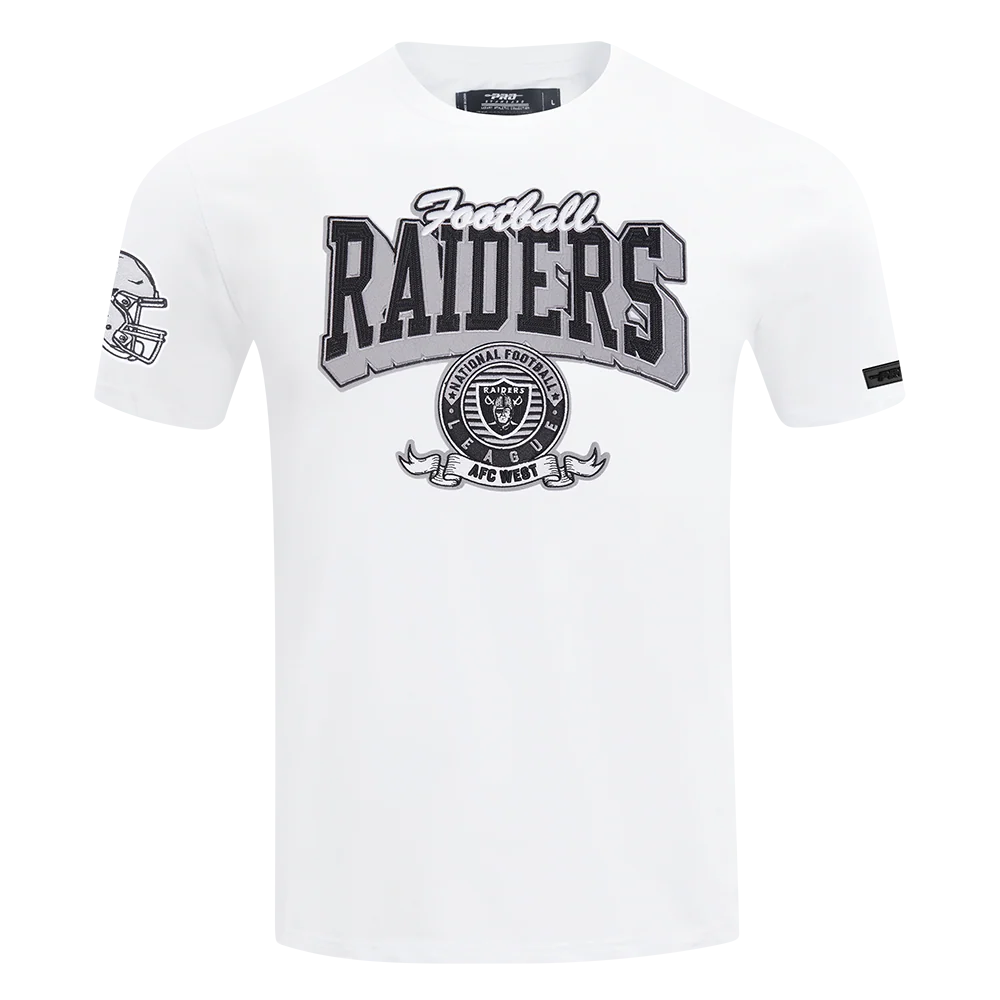 NFL LAS VEGAS RAIDERS TEAM BADGE MEN'S WM SJ TEE (WHITE) - Image 5